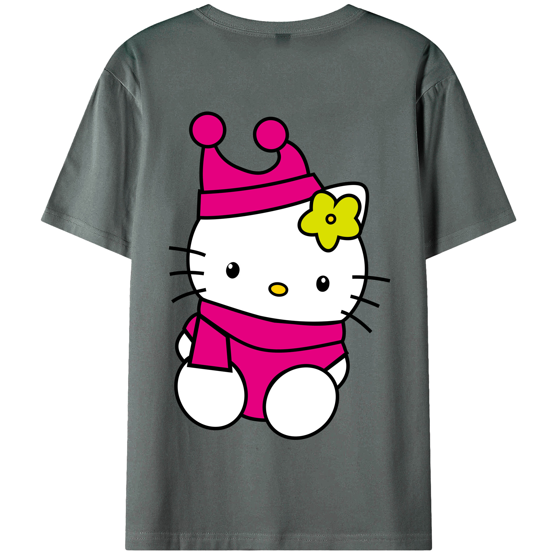 （画像用） Hello Kitty ハローキティ 綿100％半袖Tシャツ（背面プリント）